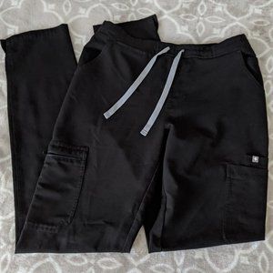 Wear Figs Black Yola Skinny Scrub Pants -S/T